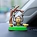 GXOK Mini Solar Powered Swinging Cute Animal for Car Decoration,Shaking Head Decoration, Cute Little Animal Toy for Car (Color B)