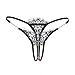 SS Queen Women Sexy Lace Sheer G-string Crotchless Pendant Underwear Panties (set1)