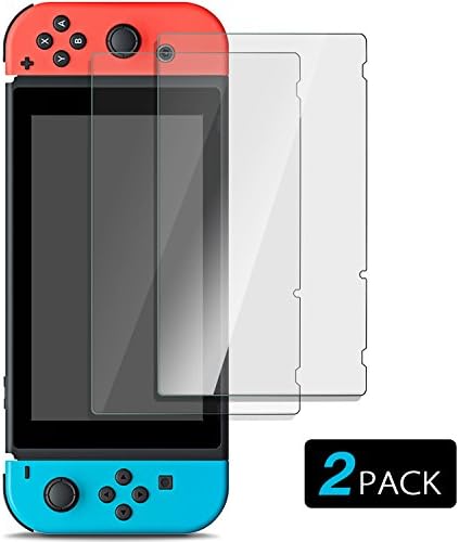 Nintendo Switch Screen Protector HD Ultra Clear Screen Protective Filter 2 Pack Scratch-proof Anti-Fingerprint Anti- Bubble Film Korean PET Coating Perfect Fit Nintendo Switch 2017