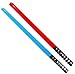 Inflatable Play Light Saber - Great for Star Wars Parties and Favors, LARP, Halloween, Christmas Stocking Stuffers, and More! (2 Pack-Red & Blue)