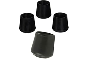 AKOAK 4 Pieces Table Chair Rubber Leg Tips Caps,1-1/4 Inch,Black