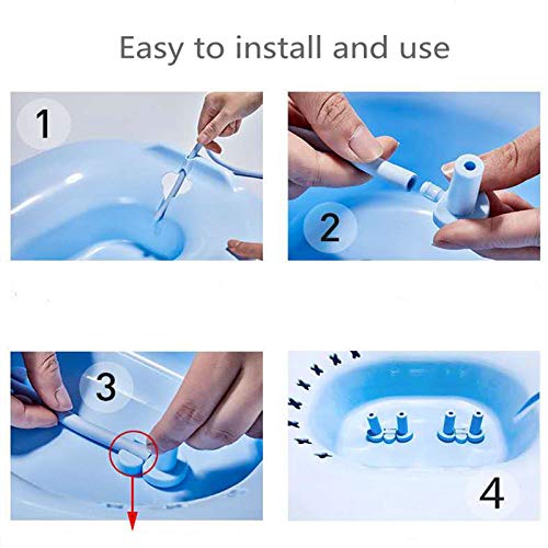 XSSG Hip Bathtub Non-Squatting Body-Cleansing Pregnant Women Special Bathtub wash Buttocks, Pelvis, Anus and intestine postoperative Care Basin (Blue) - Thumbnail 5