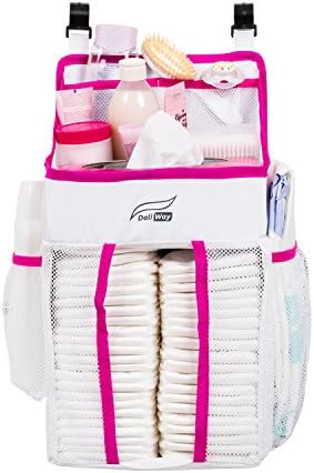 DaliWay Baby Diaper Organizer for Nursery (Pink)