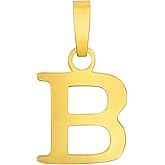 Jewelry America Solid 14k Yellow Gold Mini Uppercase Initial Block Letter Charm Pendant
