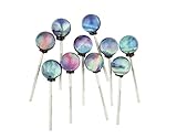 Sparko Sweets Galaxy Lollipops Aurora Designs with Space Foil Gift Pack, 10 Lollipops, Handcrafted in USA, 1 Pound