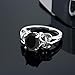 Gem Stone King 925 Sterling Silver Black Onyx Engagement Ring For Women (2.60 Cttw, Gemstone Birthstone, Oval 9X7MM Available In Size 5,6,7,8,9)