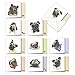 The Best Card Company - 10 Blank Dog Greeting Cards for All Occasions (4 x 5.12 Inch) - Snuggle Pugs AMQ5648OCB-B1x10