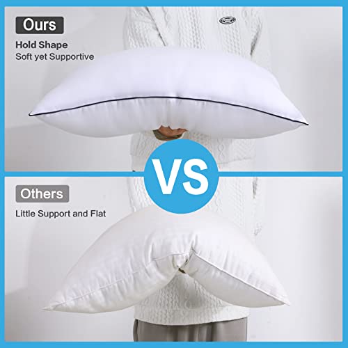 EASELAND Pillows King Size Set of 2, Plush Down Alternative Pillows