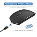 Bluetooth Mouse Rechargeable Wireless Mouse for Notebook,Bluetooth Wireless Mouse for Laptop Bluetooth Mouse for PC Black (Black)thumb 3
