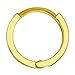 Extra Small 14k Solid Yellow Gold 1.5mm Thickness Huggie Cartilage Earrings (8 * 8mm)