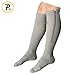 Presadee Closed Toe Grey 20-30 mmHg Zipper Compression Grade Leg Swelling Relief Increase Circulations Knee Length Sock (L/XL)