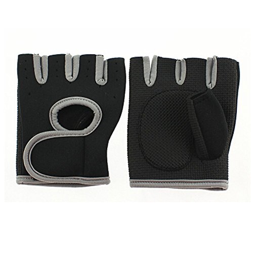 TXIN Men Women Weight Lifting Gloves Fitness Gym Exercise Training, Workout Driving Gloves Cycling Gym Fingerless Glove for Indoor Outdoor (Grey,M)