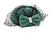 Women's Fascinators Hat Pillbox Hat Cocktail Party Hat with Dot Veil Bowknot Hair Clip, Green, One Size