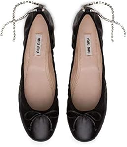 black leather flats womens