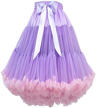 FOLOBE Women's Tutu Costume Ballet Dance Multi-Layer Puffy Skirt Adult Luxurious Soft Petticoat