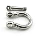 Heyous 1/2 Inch 12mm Screw Pin Anchor Shackle Stainless Steel Heavy Duty Bow Shape Load Clamp for Chains Wirerope Lifting Paracord Outdoor Camping Survival Rope Bracelets