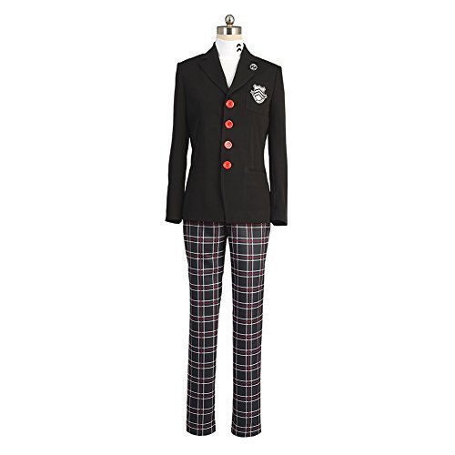 Persona 5 P 5 Akira Kurusu Shujin Academy School Uniform Joker Cosplay Costume Suit Black