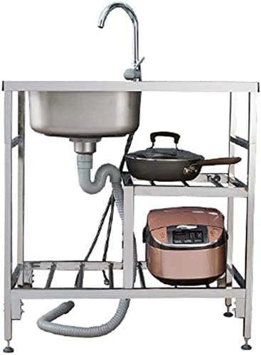 商業用ユーティリティシンク 屋外屋内レストラン用のステンレス鋼シングル洗面台ケータリング 使い