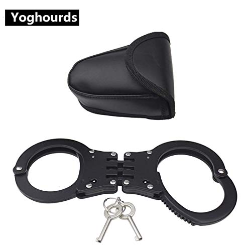 Yoghourds Handcuffs, Adjustable Double Lock Police Edition Cuffs for Security Guards, Law Enforcement
