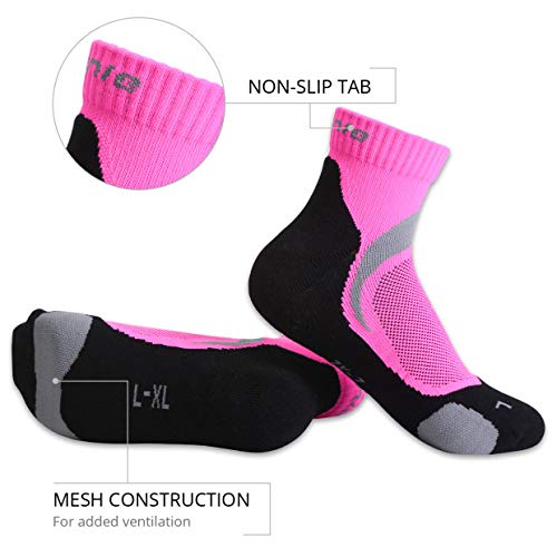 Compression Socks Anklet Low Cut Athletic & Running Socks for Women Pink
