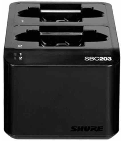 SHURE SBC200 ワイヤレス用充電器　mc98 Amazon.com: Shure SBC200-US Dual Docking Charger with PS45US