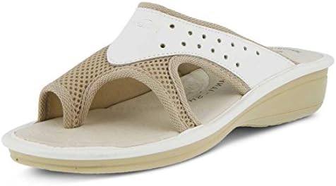 Flexus Womens Sp3 Pascalle Slide Sandal, White, Size - 36