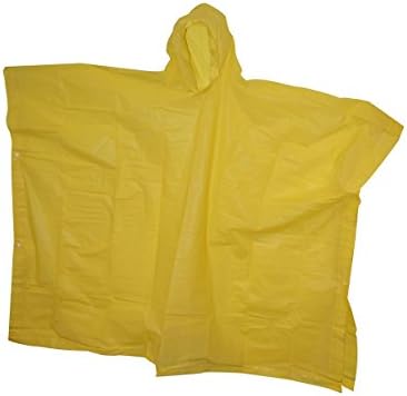 The Weather Station Pullover Adult Poncho with Wide Coverage and Carrying Case, Yellow, 3-pack