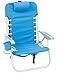 Rio Beach Lace-Up Suspension Folding Beach Chair, Solid Blue