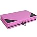 Best Choice Products 10ft 4-Panel Foam Folding Exercise Gym Mat for Gymnastics, Aerobics, Yoga w/ Handles, Pink/Black