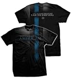 Thin Blue Line / Sheep Dog T-shirt from Ranger up for Law Enforcement, Black XX-Large