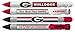 Greeting Pen University of Georgia Bulldogs Rotating Message Pens - 4 Pack (8004) Officially Licensed Collegiate Product