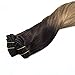 Googoo Remy Hair Extensions Clip in Human Hair Extensions Ombre Dark Brown #2 Fading to Color #6 Light Brown #18 Ash Blonde Natural Clip in Extensions Balayage Hair Extensions 7pcs 120g 16inch