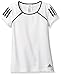 adidas Girls Tennis Club Tee, White/Black, Medium