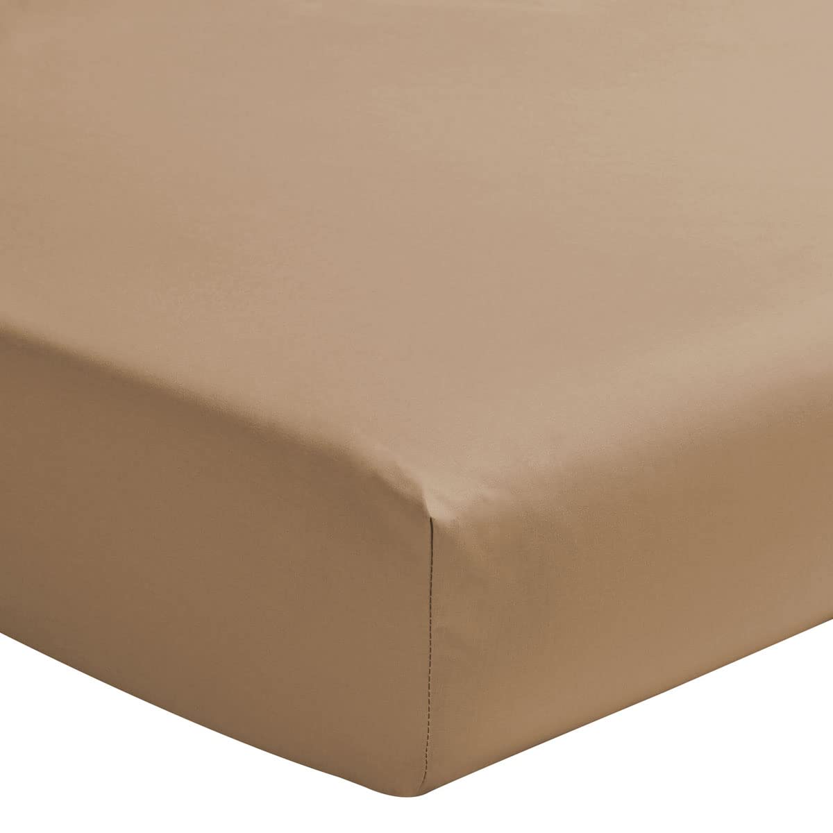 Plain Fitted Sheet in Cotton Percale Royal Line, 80 x 200 cm, Made in France