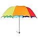 Colordrip 8 Colors Rainbow Umbrella - Portable Tri-Folded Umbrella - for Rainy and Sunny Days