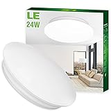 LE 24W 16-Inch Daylight White LED Ceiling Lights, 180W Incandescent (50W Fluorescent) Bulb Equivalent, 2000lm, 6000K, Ceiling Light Fixture, Ceiling Lighting, Flush Mount Light