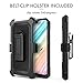 Evocel Galaxy A20 Case Explorer Series Pro with Glass Screen Protector and Belt Clip Holster for The Samsung Galaxy A20, Black