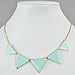 Jane Stone Fashion Necklace Bubble Bib Necklace Triangle Statement Necklace (Fn0568-Turquoise)