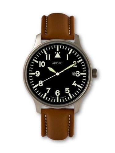 Aristo Aviator Watch Quartz Steel Ref 3H84, Strap