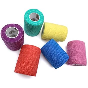 WildCow 3 Inch Vet Tape Wrap Bulk Bandages Colored (Pack of 6) ...