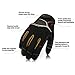 Vgo 3Pairs High Dexterity Medium Duty Mechanic Glove,Rigger Glove(Anti-vibration,Anti-abrasion,Touchscreen,Size L, Black, SL8851)