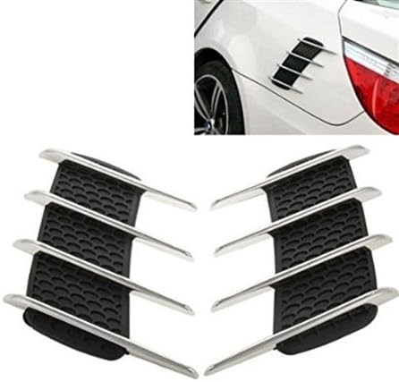 MotoPanda 3D Car Air Flow Vent Fender Side Door Decals Stickers Universal Fit for all Cars & SUV, ( 2PCS )
