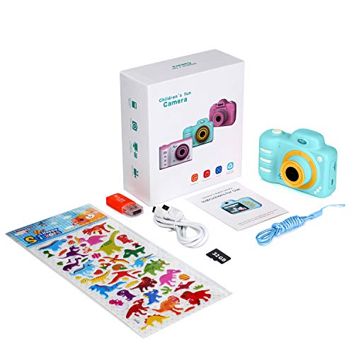 Phankey Kids Camera,Kids Digital Camera for Boys Girls Birthday Toy Gift Selfie Camera 2.4 Inch Screen 8MP Digital Camera for Children with 32G Memory Card