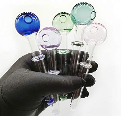 aduben 4.7" Length Colorful Glass Artctafts Pipe 10 Pieces Pyrex