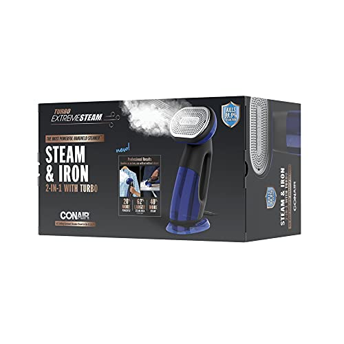 Conair 2in1 Handheld Steamer and Iron for Clothes, Turbo ExtremeSteam