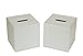 J JACKCUBE DESIGN JackCubeDesign Square Tissue Box Cover Holder Case Kleenex Cover Holder Box Napkin Holder Organizer Stand(Set of 2, Silver, 5.4 X 5.4 X 5.6 inches)- :MK272CC