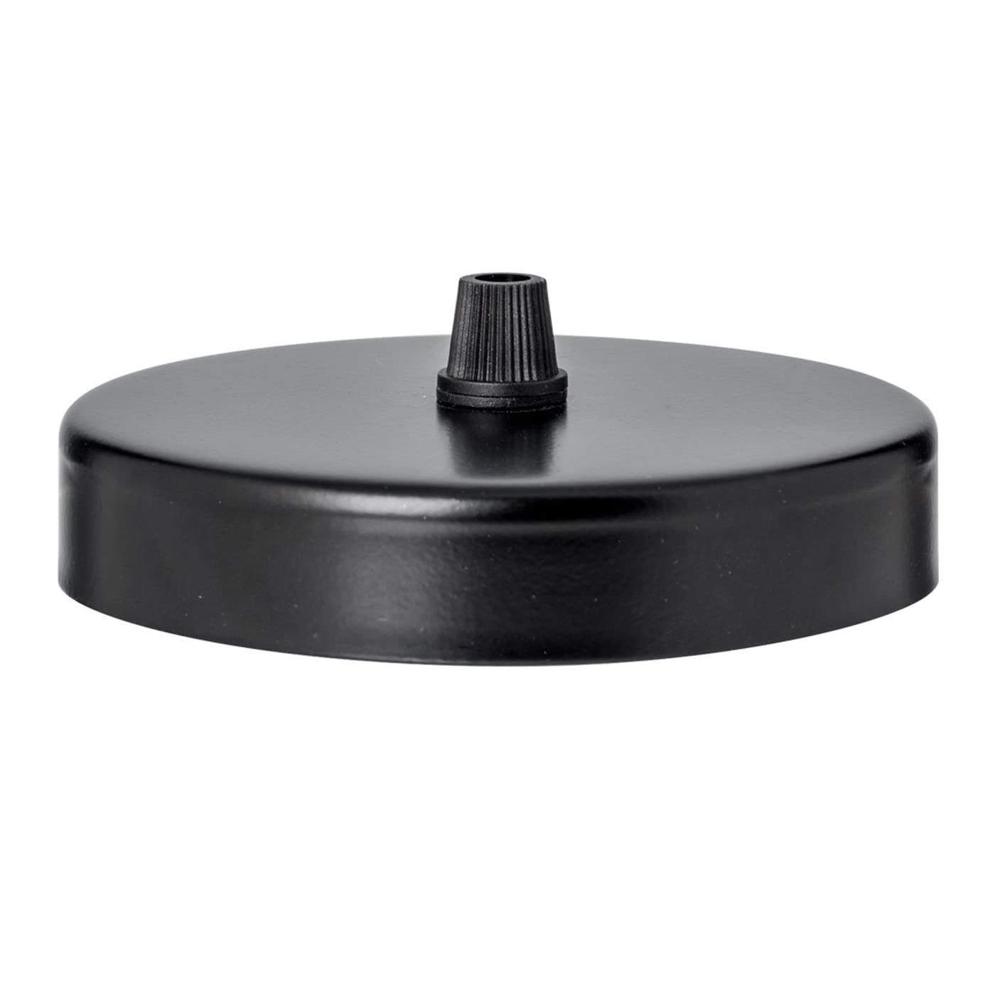 Ceiling Rose Light Fitting Metal Black Cover Plate Canopy – E27 Screw Pendant Lamp Holder – 10cm Diameter x 2.5cm Height – Black Base for Hanging Lights – Ideal for Pendant Lights & Chandeliers