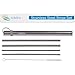 Stainless Steel Drinking Straws with Aluminum Case - Portable Straw Set - Reusable Drinking Straws with Aluminum Carrying Case Set - 4x 8.5