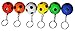 Novel Merk 24 Multi-Color Soccer Sports Ball Keychains Pack Includes Red, White, Yellow, Orange, Green, & Blue for Kids Party Favors & School Carnival Prizes