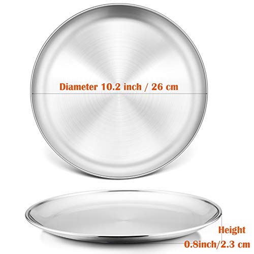 P&P CHEF 10Inch Pizza Pan, Stainless Steel Pizza Crisper Tray, Round